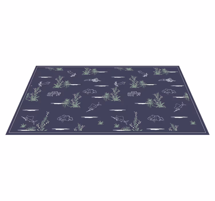 Nature vinyl rug with nature-inspired designs - TenStickers
