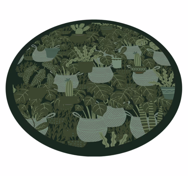 Botanical Illustration flower vinyl rug - TenStickers