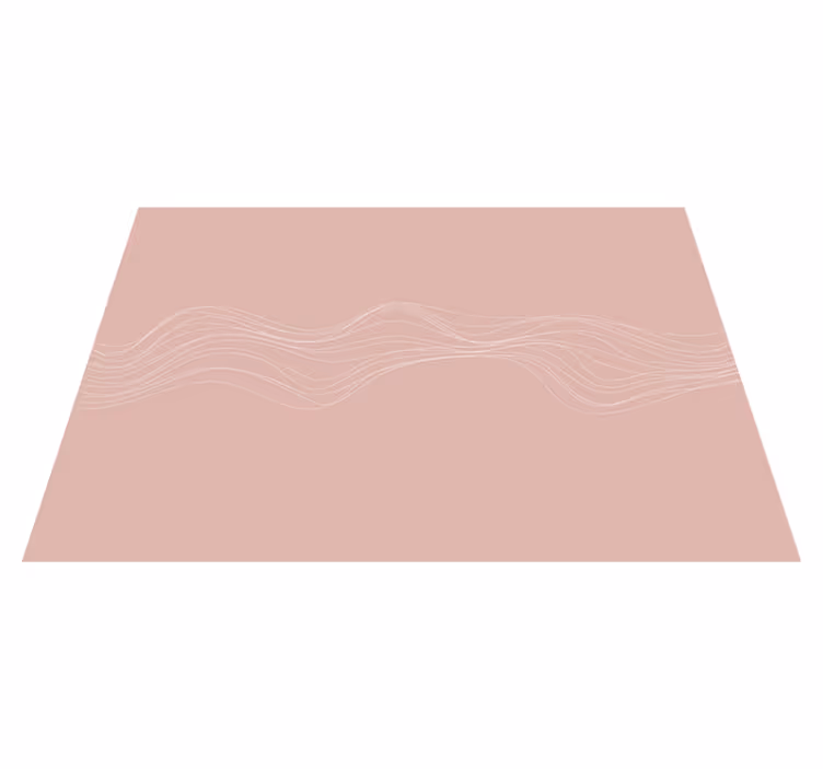 Terracotta waves geometric vinyl rugs - TenStickers