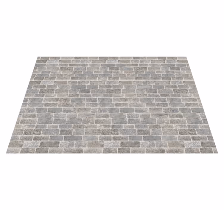 White brick rustic style stone floor tiles - TenStickers
