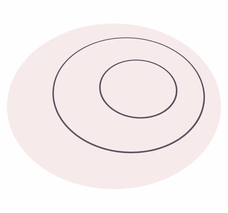 Minimalist Circular Aesthetic minimalist vinyl rug - TenStickers