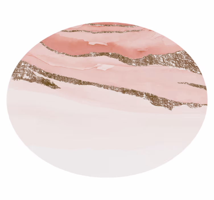 Abstract Textured Circular Design pink vinyl rug - TenStickers