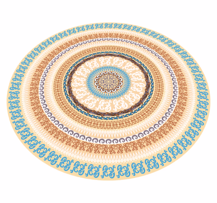 Mandala circle pattern mandala vinyl rug - TenStickers