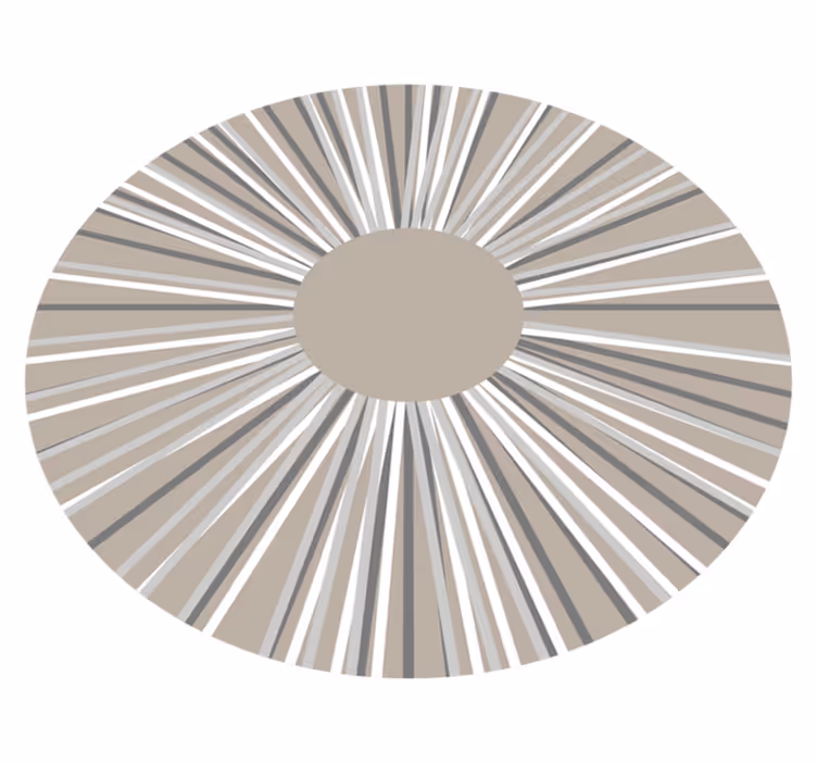 Geometric vinyl rug with circular burst design - TenStickers
