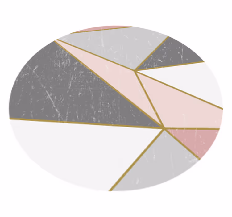 Geometric Marble Forms geometric vinyl rug - TenStickers