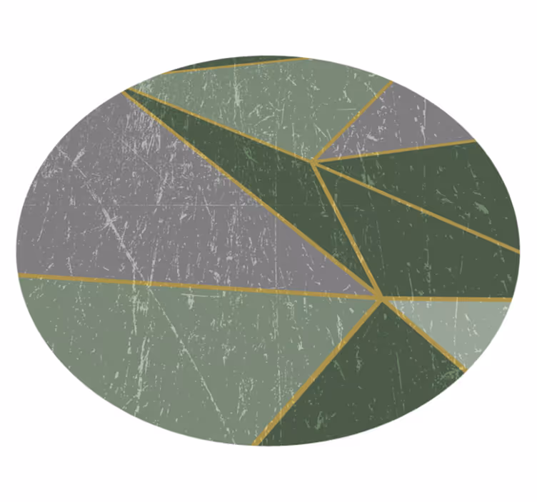Geometric vinyl rug geometric patterned circle - TenStickers