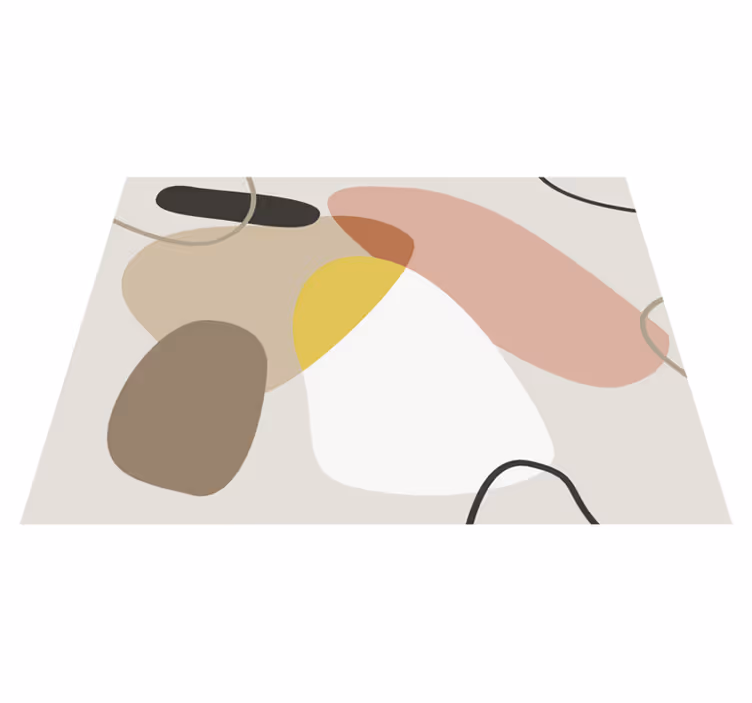 Abstract Shapes geometric vinyl rug - TenStickers