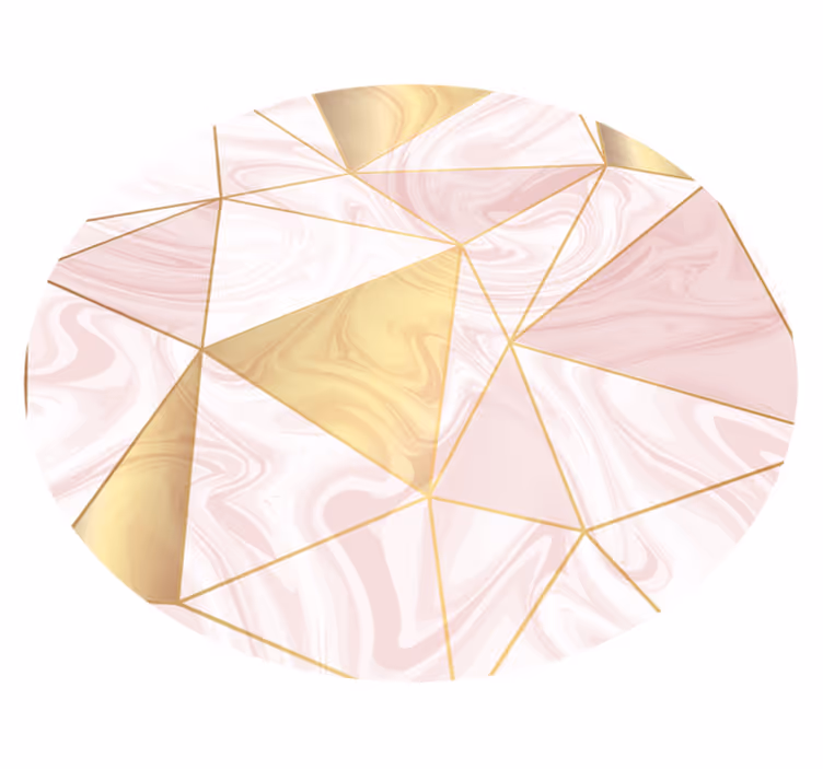 Abstract Pastel Mosaic geometric vinyl rug - TenStickers