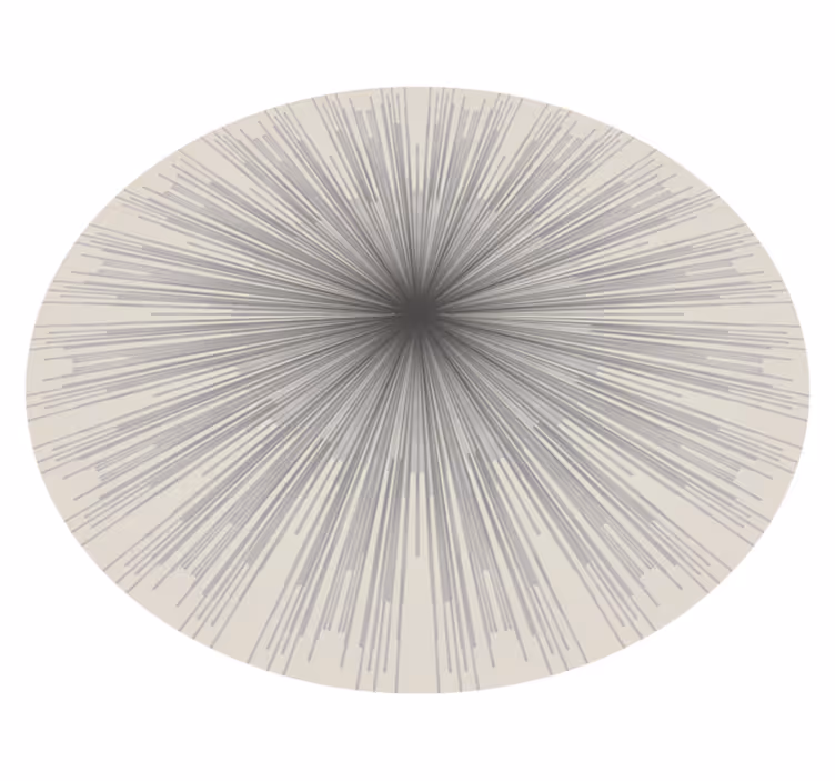 Geometric Burst Circular Design minimalist vinyl rug - TenStickers