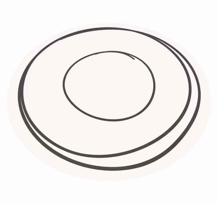 Concentric Circles minimalist vinyl rug - TenStickers