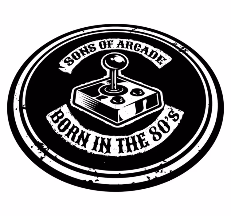 Arcade Nostalgia Born 80s custom vinyl rug - TenStickers