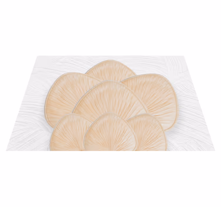 Textured vinyl rug in neutral petal shape - TenStickers