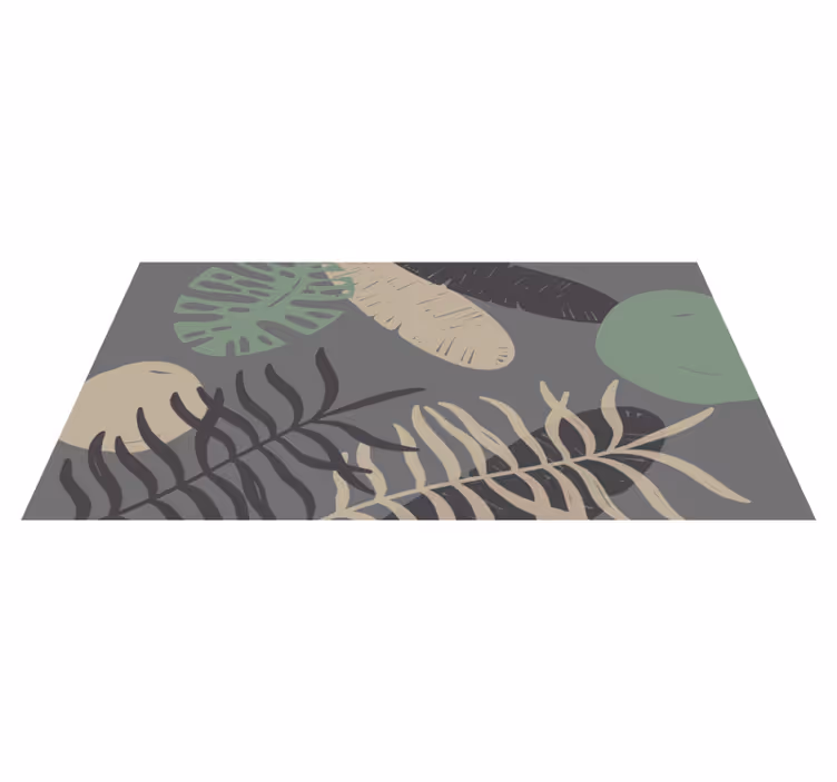 "Boho" style jungle floral rug - TenStickers