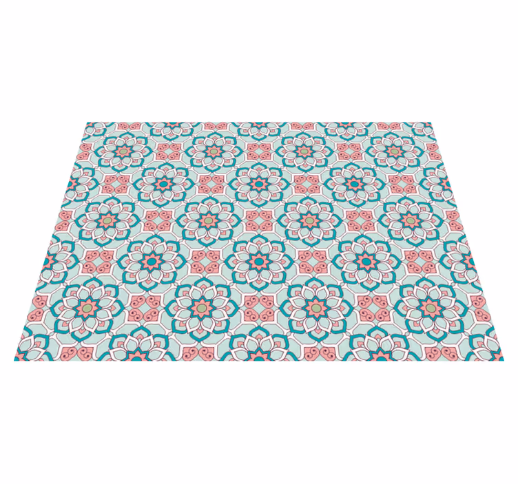 "Granny Chic" Style floral rug - TenStickers