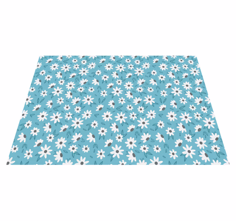 Floral Patterned Decor flower vinyl rug - TenStickers