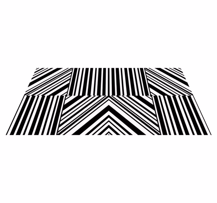 Bold Striped Pattern stripes vinyl rug - TenStickers