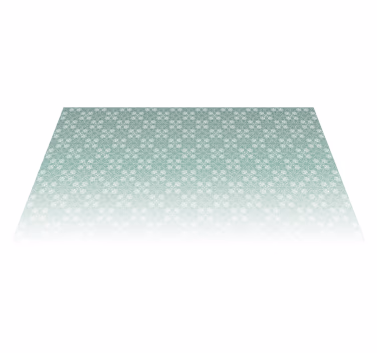 Mint green patterns bedroom vinyl rug - TenStickers