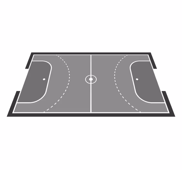 Handball court design gaming vinyl rug - TenStickers