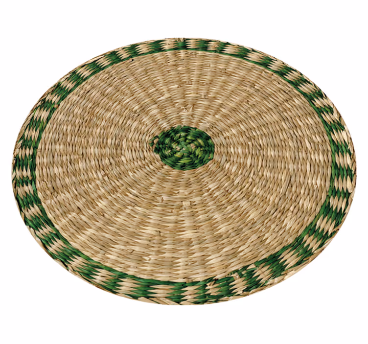 Woven round texture vinyl wood vinyl carpet - TenStickers