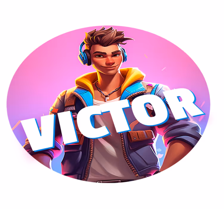 videogame male character bedroom vinyl rug - TenStickers