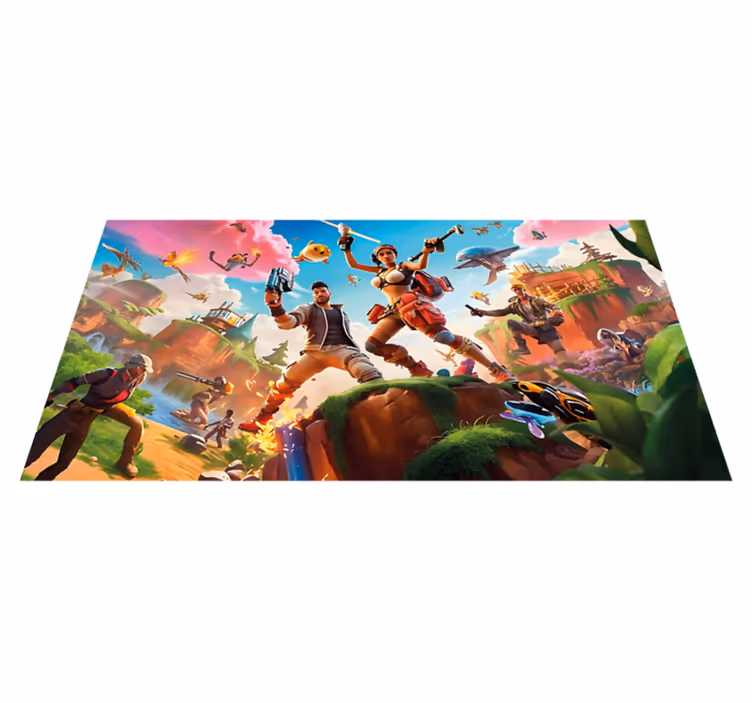 videogame characters bedroom vinyl rug - TenStickers