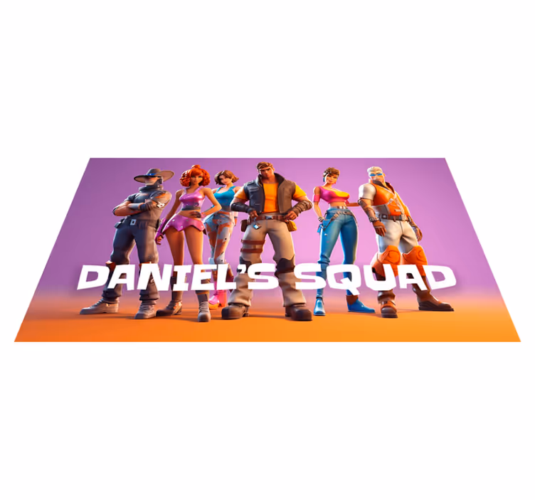 Gang of characters bedroom vinyl rug - TenStickers