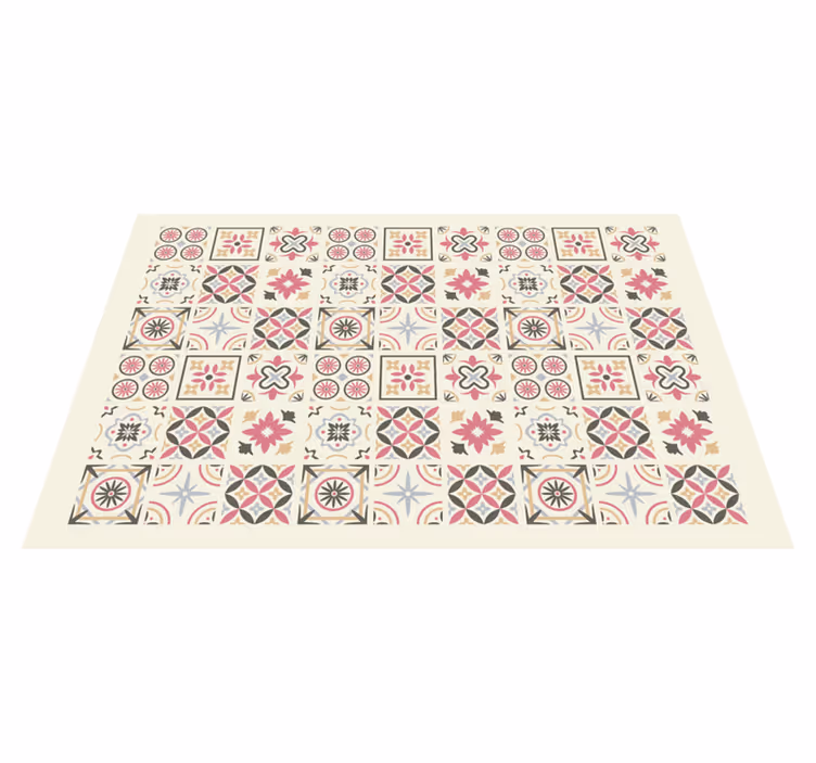 "Nicolle" collage tile vinyl carpet - TenStickers
