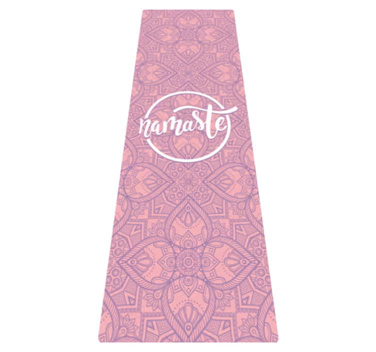 Namaste yoga custom vinyl rug - TenStickers