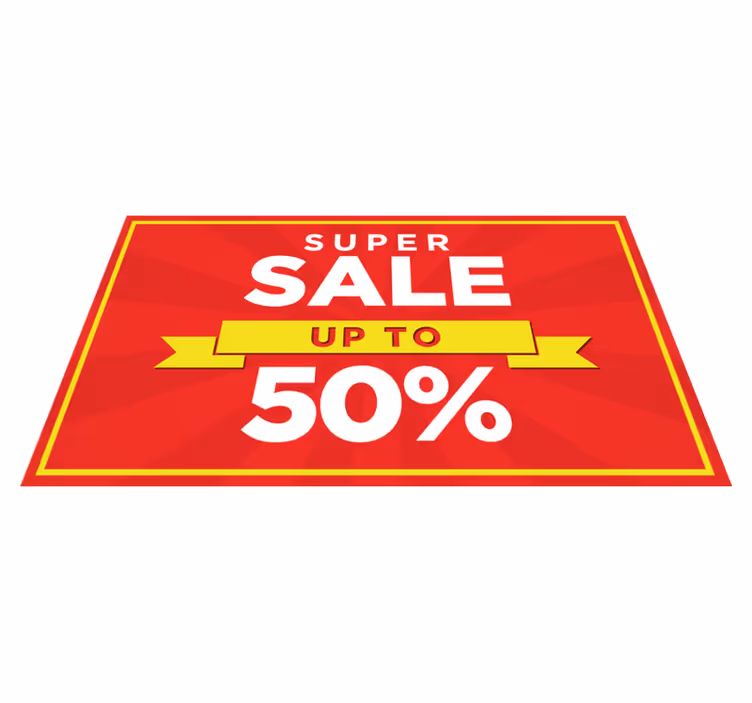 Custom discount sale shop red carpet - TenStickers