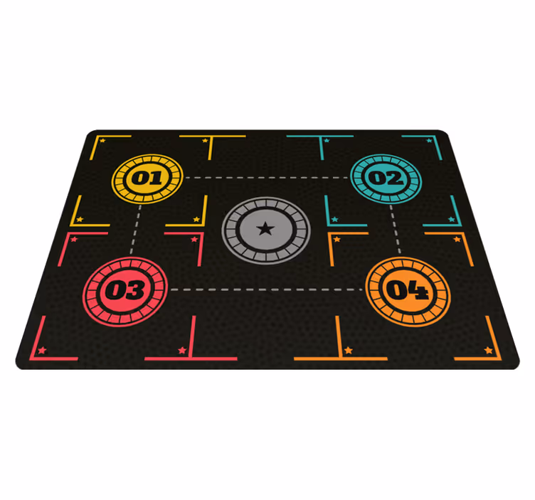 Basketball training rectangular floor rug - TenStickers