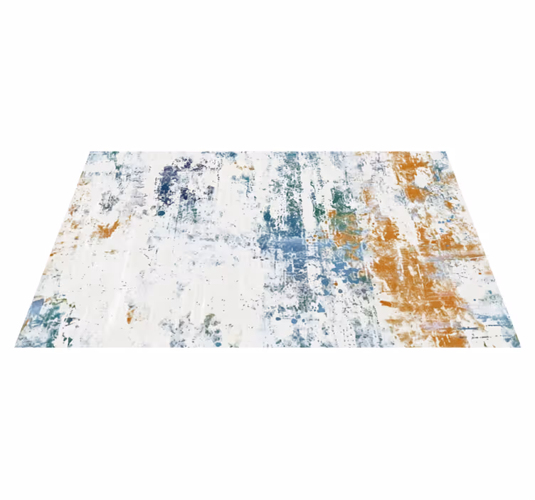 Abstract textured design dining room vinyl rug - TenStickers