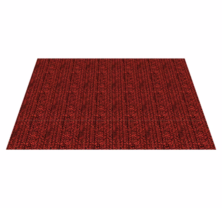 Textured wool effect red vinyl rug - TenStickers
