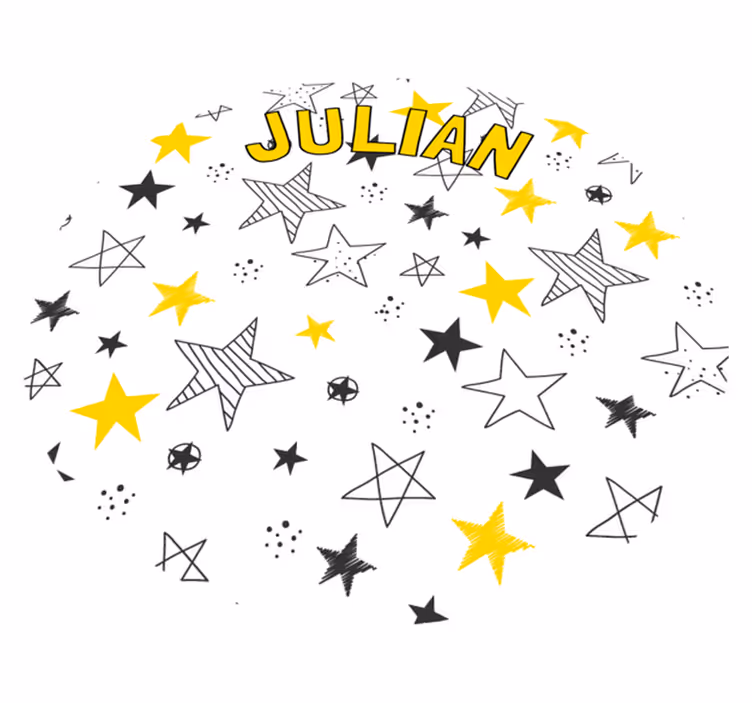 Custom Starry Theme personalized vinyl rug - TenStickers