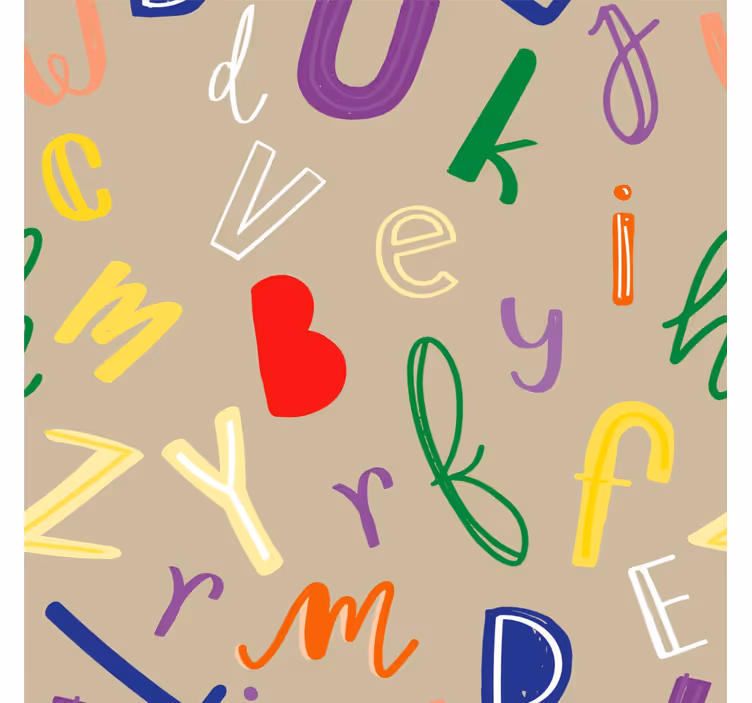 Colorful alphabet letter wallpaper - TenStickers