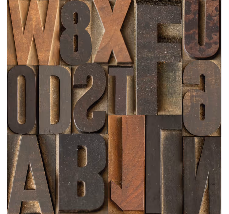 Brown 3D effect letter wallpaper - TenStickers