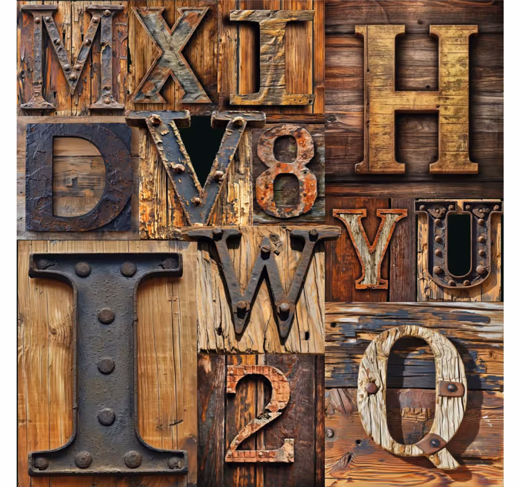 3D effect letter wallpaper - TenStickers