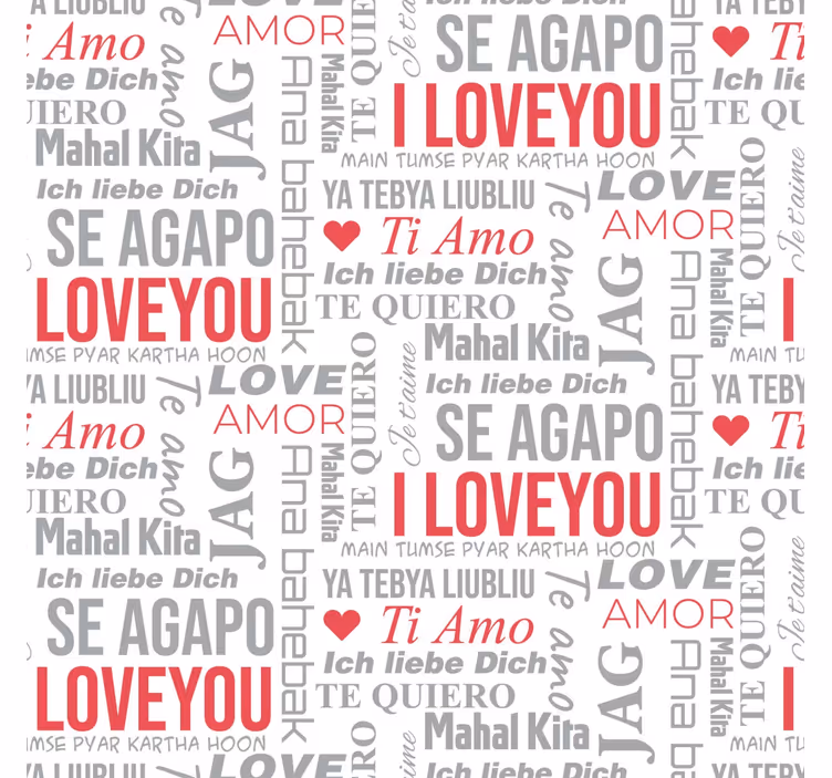 "I love you" different languaes letter wallpaper - TenStickers