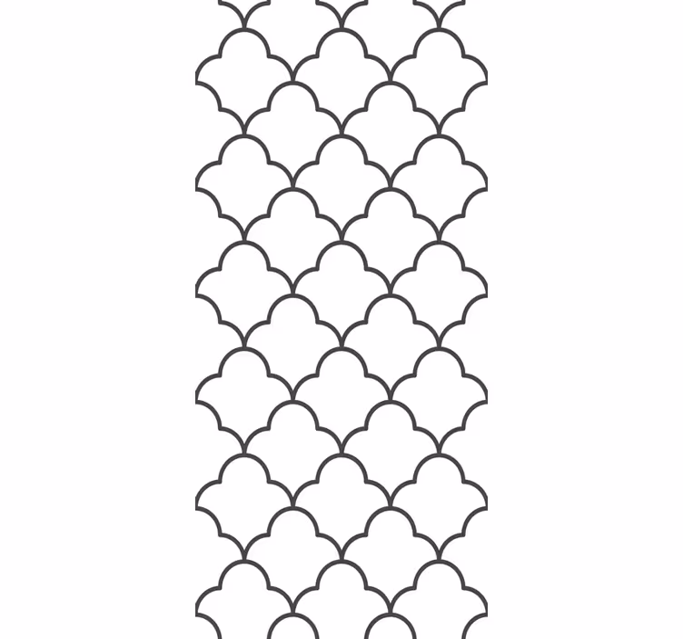 Elegant tile pattern living room wallpaper - TenStickers