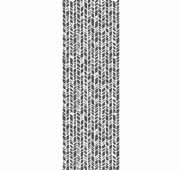 Stylised grey chevron entryway wallpaper - TenStickers