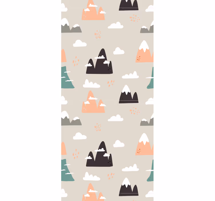 Scandinavian mountains kids wallpaper - TenStickers