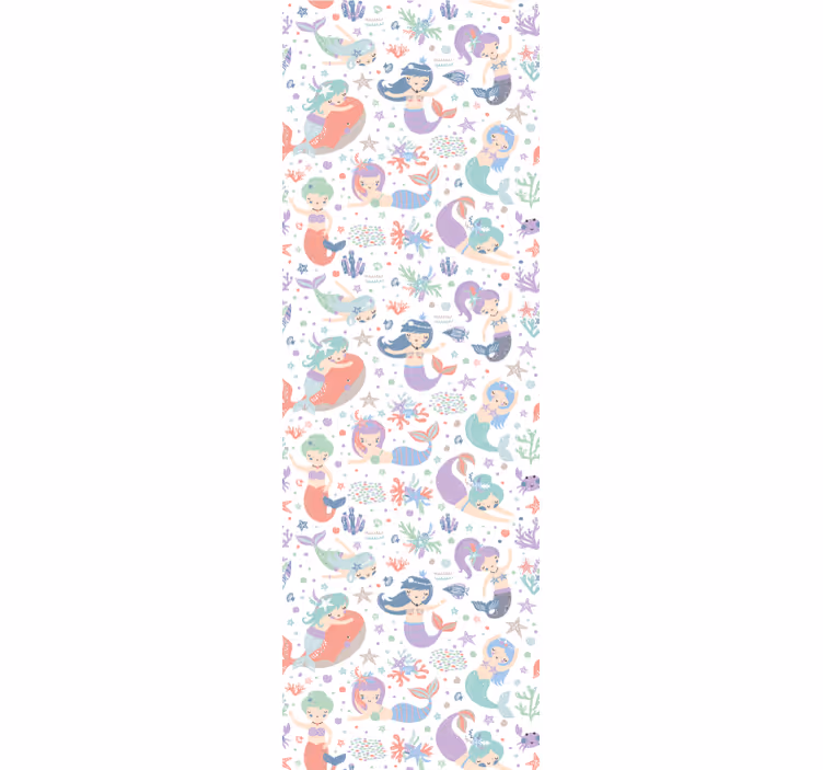 Mermaid Underwater Scene animal wallpaper - TenStickers