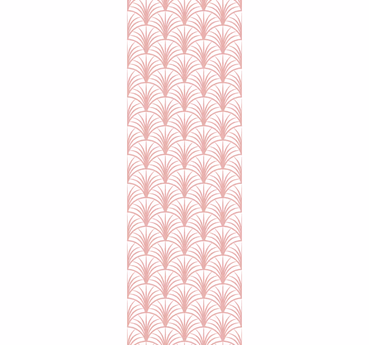 Pink fan patterns modern wallpaper - TenStickers