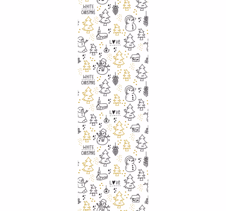 Festive Winter Scene christmas wallpaper - TenStickers