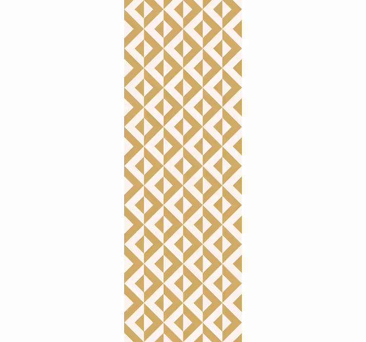 Golden and white triangles motif geometric wallpaper - TenStickers
