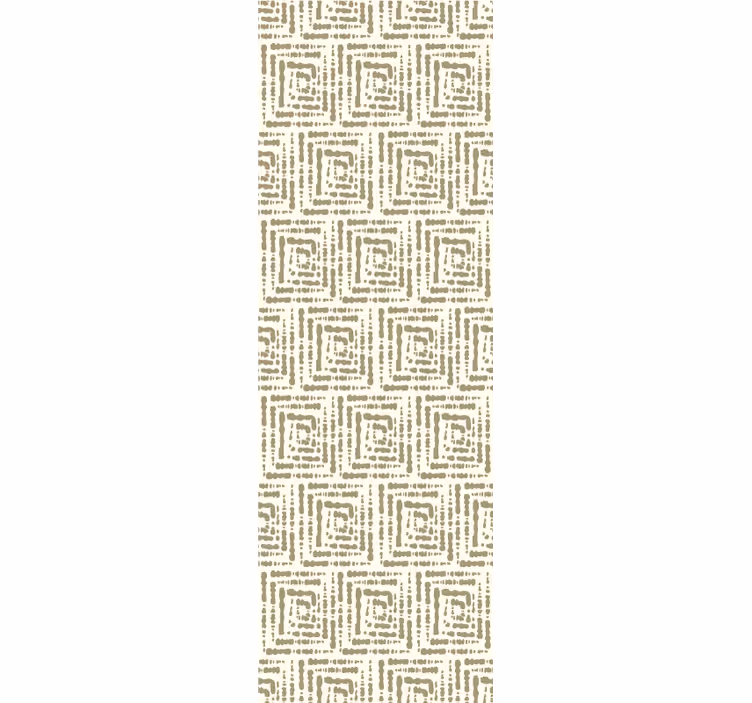 Beige square motif entryway wallpaper - TenStickers
