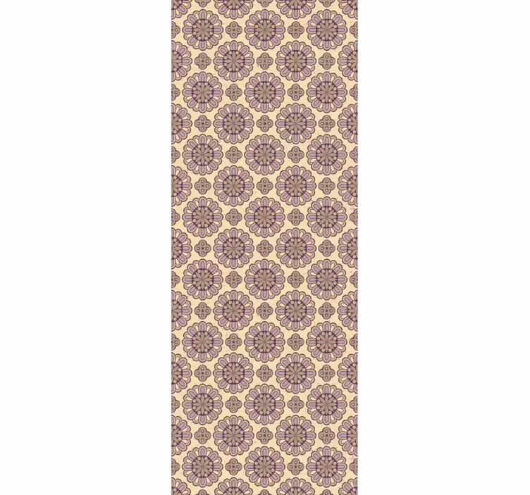Ornate beige pattern floral ornament wallpaper - TenStickers