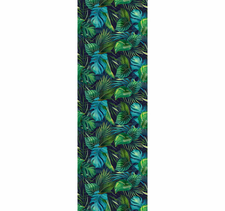Tropical greenery pattern leaf wallpaper - TenStickers