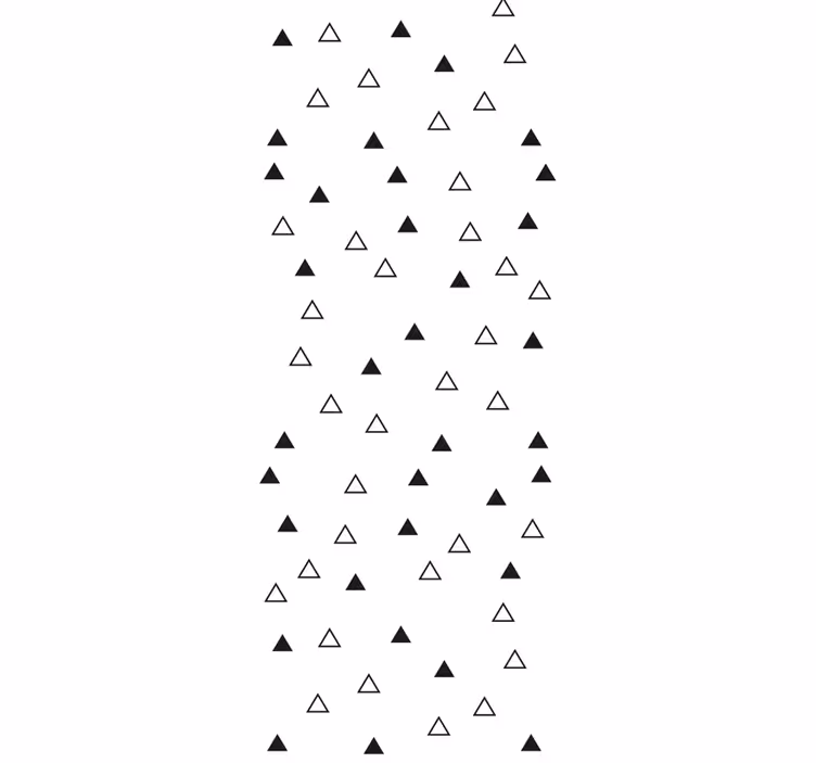 Scandinavian black and white pattern triangle wallpaper - TenStickers
