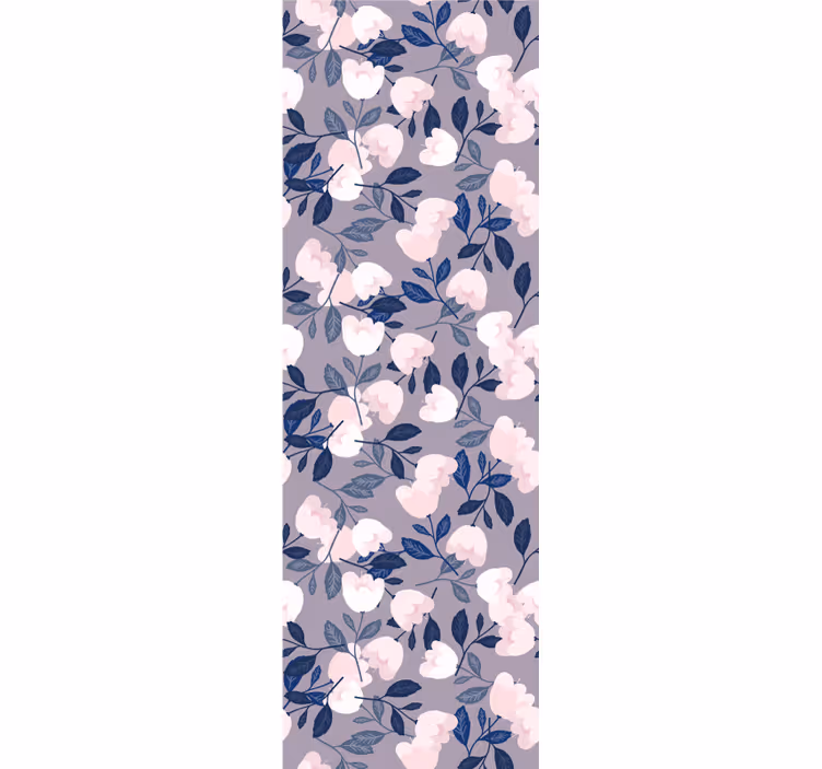Blossom bloom pattern floral ornament wallpaper - TenStickers