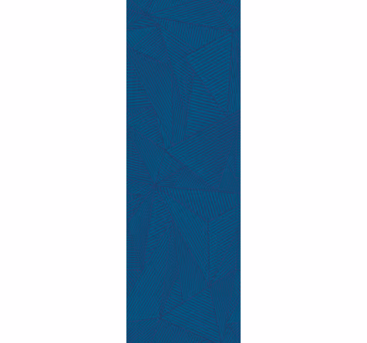 Blue geometric facets triangle wallpaper - TenStickers